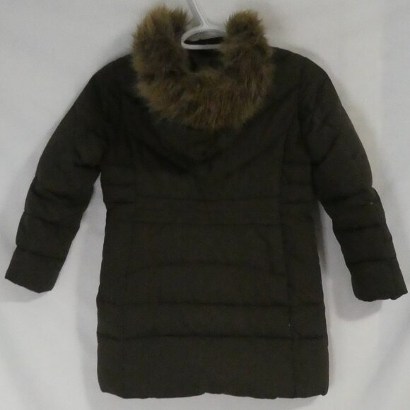 ZARA - Outerwear Collection | size 7 girls | Brown Hooded Puffer Coat - Picture 3 of 14